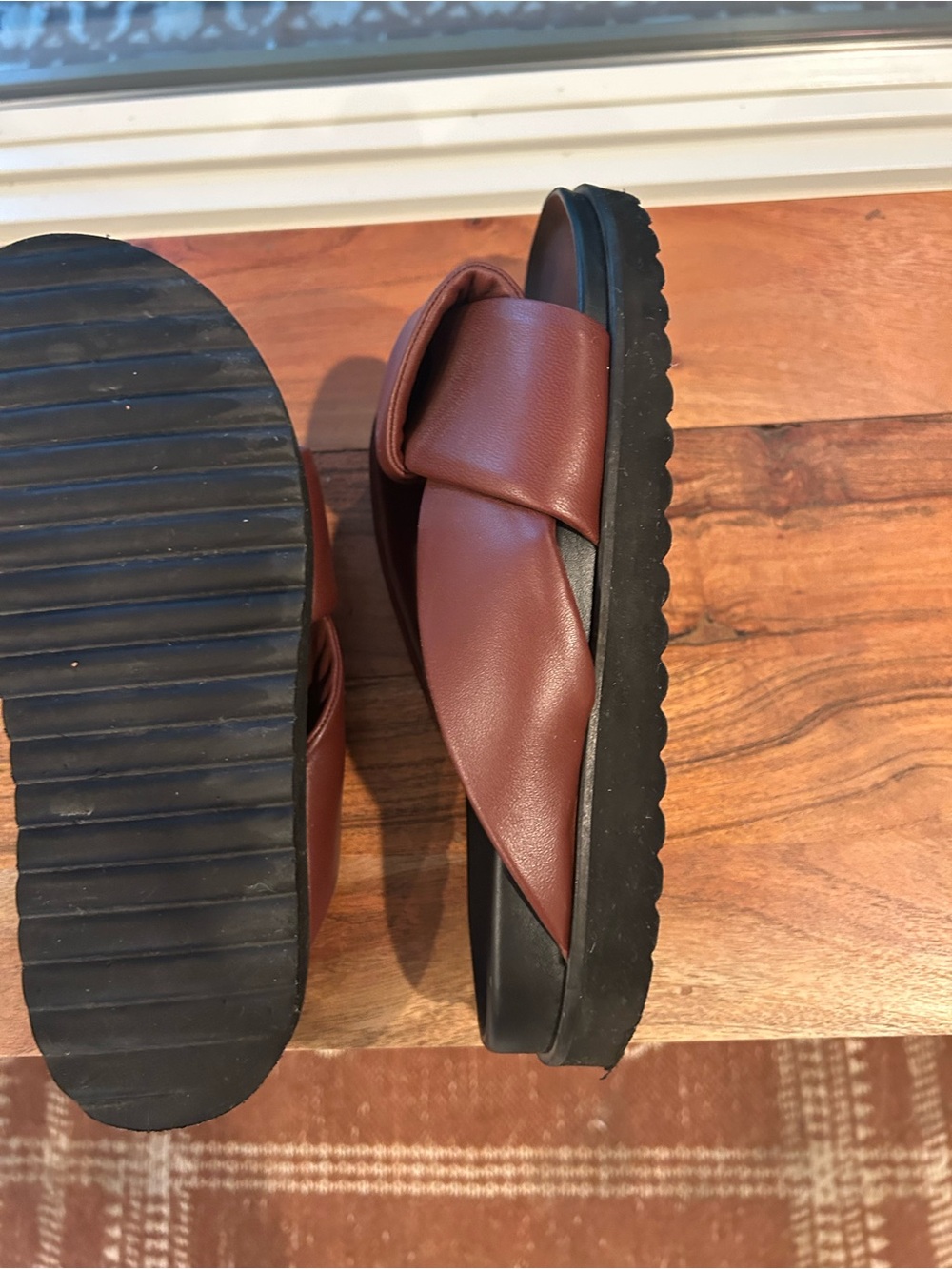 Neil J Rodgers OBI SLIDE Italian Leather Brown Crossover Slide Mules - Picture 8 of 16